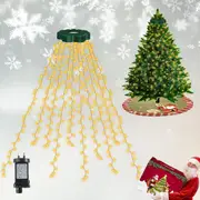 10 Line 280 Led Christmas Tree String Lights, Plug-in 8 Mode Twinkle Lights for Indoor Outdoor Yard Garden Patio Xmas Tree Decorations, Warm White