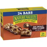 Nature Valley Dark Chocolate Peanut Almond Granola Bars 24 Count Snack Pack