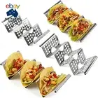 The Ultimate 4 Pack Stainless Steel Taco Holders - Premium Taco Stands for 2-3 T