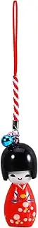 CHILDWEET Mobile Phone Pendant Keychain Bag Charm Bag Charms Kimono Figurine Pendant for Party Couple Keychain Doll Bracelet Keychain Rings Necklace Phone Strap Charm Cartoon Red Polyester