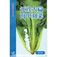 在飛比找蝦皮購物優惠-四季園 元珍大扁肉甲刈菜【興農種苗】長年菜  芥菜類原包裝種