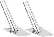 ibasenice 2pcs Stainless Steel Flag Pole Holder Brackets Weatherproof Wall Mounting Bracket for Outdoor Use Inner Diameter Easy Installation Durable Flag Base Stand