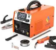 HITBOX 200A MIG Welder 3 in 1 220V Gasless Flux Core ARC/MMA Welding Machine New