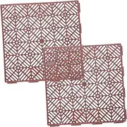 2pcs Non Slip Ground Plastic Cushions for Garden Durable Skidding Floor Mats Smooth Surface Design Outdoor Patio Accessories Easy to Clip Together