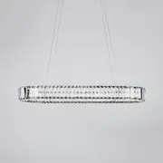 Quivira Oval Crystal LED Chandelier - Black Hardware