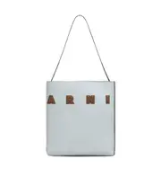 Marni Museo Logo-Patch Small Shoulder Bag One size FROST CORK