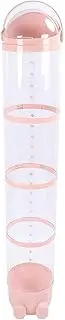 Stuffed Toy Storage Bin, Versatile Stuffed Animal Storage Tube Plastic Adjustable Light for Bedroom (Pink)