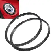 Carbon Fiber Headlight Frame Trim For MINI F55 F56 F57 2014-2020 2PCS (for: Mini)