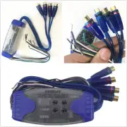 Professional Car Stereo Audio Speaker Wire 4 RCA Converter Eliminate Noise Kit