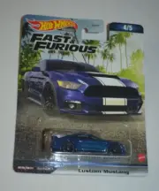 HOT WHEELS 2023 PREMIUM - FAST & FURIOUS - CUSTOM MUSTANG METALLIC BLUE