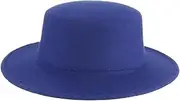 [STKARCV] Women Men Unisex Wide Brim Fedora Hat Autumn Winter Gentleman Elegant Jazz Cap Beige Black Red(Blue)