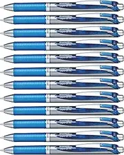 Pentel Energel Xm Liquid Gel Pen 1.0mm Broad Nib Blue Ink, Box of 12 Pens (BL80-C)