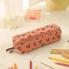Canvas Pencil Pouch Large Capacity Storage Bag Cute Pencil Case Student