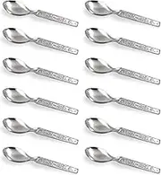 KSJONE Stainless Steel Masala Spoons for Small Containers Mini Spoon for Masala Dabba Spices Spoons, All Tea Coffee Sugar & Spices 10 cm (12 Pcs)