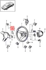 Genuine PORSCHE Switch Black 9P1419936F5Q0