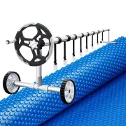 Aqua Buddy Pool Cover 600 Micron 7x4m w/ Roller 5.55m Swimming Pools Solar Blanket