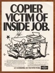 1980 Hammermill Papers Vintage Print Ad/Poster Retro 80s Copier Cartoon Pop Art