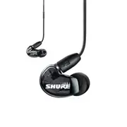 Shure AONIC 215 Wired Sound Isolating In-Ear Headphones - Black Integrated remote + Microphone - 3.5mm Jack - Detachable Cable [SE215DYBK+UNI]