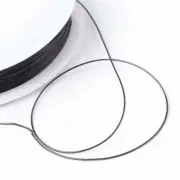 Super Strong Stretch Elastic Cord String BLACK Beading Jewellery Bracelet Craft