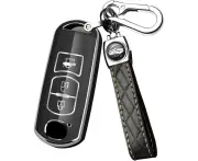 ontto TPU Car Key fob Cover Fit for Mazda 2 3 5 6 CX-5 CX-7 CX-9 CX-3 CX-4 CX-4 MX5 2015-2017 Remote Key case Shell Key Holder Bag Keychain Keyring Protect