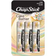ChapStick Cake Batter Limited Edition Flavored Lip Balm Tubes, Lip Moisturizer -
