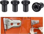4 PCS Door Hinge Nuts, Door Hinge Screw for 2007-2018 Wrangler JK JKU, Anti-Rust Door Hinge Pin Repair Kits, Car Replacement Accessories (Short)