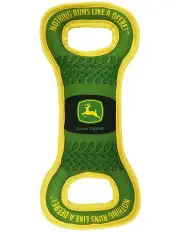 [John Deere] Licensed Pet Accessories Dog Nylon Web Binding Squeaker Tug Toy