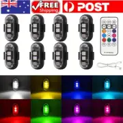 Wireless LED Strobe Light RGB 8 Colors USB Rechargeable Flashing Warning Lights