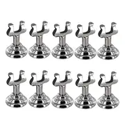 Mini Menu Sign Stands Pack of Wedding Place Card, Table Numbers Holders for Restaurants, Cafes and Cake Shops silver