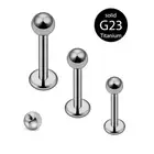 2-10PCS G23 TITANIUM Internally Threaded Labret Lip Piercing Stud Monroe Tragus