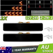 2X LED Tail Lights DRL Sequential Indicator Lamp 12V~24V Trailer Truck Ute Light