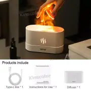 KINSCOTER Ultrasonic Aroma Diffuser & Cool Mist Humidifier with LED Flame Light