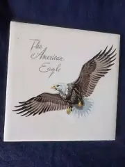 Vintage Screencraft AMERICAN EAGLE Ceramic Wall Hanging Tile Trivet .6 ×6"