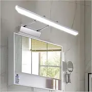 Vanity Lighting Creative Simple 41/50/60/80cm Mirror Front Light Nordic Retractable Guest Room Bathroom Waterproof Splash-Proof Dressing Table Long Strip Led Lamp Silver Bath Light Efficency KeYJ