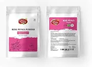 Nature's Basket Rose Petal Powder, for Face Pack |Lip Gloss| Skin Glow| Rose Tea| Caffeine-Free for Flawless Skin, Hair| Facial Masks| Food | Skin| Beauty (227g)