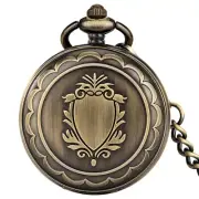 Vintage Style Shield Mechanical Pocket Watch Hand-winding with Chain Fob Watches