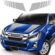 HAIORD Car Decal Bed Mud Splash Kit Racing Stripe Rear lathe Decal Decal Vinyl trim accessories Waterproof door body side decal trim for truck pickup SUV vehicles (Style G grey)