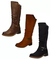 Ladies Rieker 94652 Knee High Boots Warm Lining With Rieker Tex