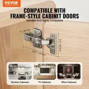 Cabinet Door Hinges 40 Packs Full Overlay Soft Close for Frameless Type