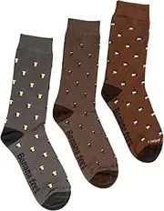 [Banana Feet] Fantasy Socks for Men and Women | Funny and Original | Cotton with Embroidered Retro and Modern Designs | Pack of 3 Drinks Socks, Multicoloured, 41-45, multicoloured, 8-11.5 US