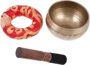CIMAXIC 1 Set Meditation Singing Bowl Gasket Mallet Set for Sound Therapy Relaxation Buddhist Bowl for Mindfulness Peaceful Living