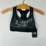 Under Armour HG Armour Mid Alter Ego Racer Back Sports Bra Black Women's Size XS