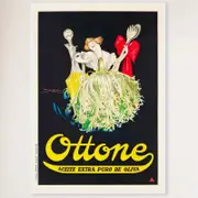 Galrie Ottone Extra Pure Olive Oil Vintage Kitchen Wall Art Poster for Home Decor, White Frame, A1 60 x 84cm (23 x 33inch)