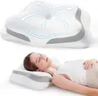 Cervical Neck Pillow, Pillow for Neck Pain Relief, Cooling Contour Memory Foam P