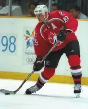 Steve Yzerman of Canada in action against Sweden at the Big Hat Ar- Old Photo