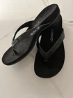 Vionic Dillon Women's Toe-post Supportive Sandal Black Croc - 10 Medium