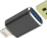 Lightning to USB Adapter OTG for iPhone for iPad for Apple Data Transfer USB-A Female for Flash Drive Keyboard Mouse Card Reader Digital Piano USB Hub Accessory Cable Connector Camera Memory Stick 3.0