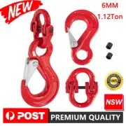 6MM Hammerlock+Eye Sling Hook Safety Chain Caravan Trailer Connecting 1.12Ton AU
