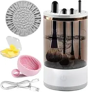 Electric Makeup Brush Cleaner, Electric Makeup Brushes, Electric Cleaner Make Up Brushes, Fast and Automatic Make-Up Brushes, for All Types of Makeup Brushes (White)