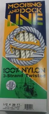 Wellngton Twisted Nylon Mooring Rope Dock Line 1/2" x 30 ft